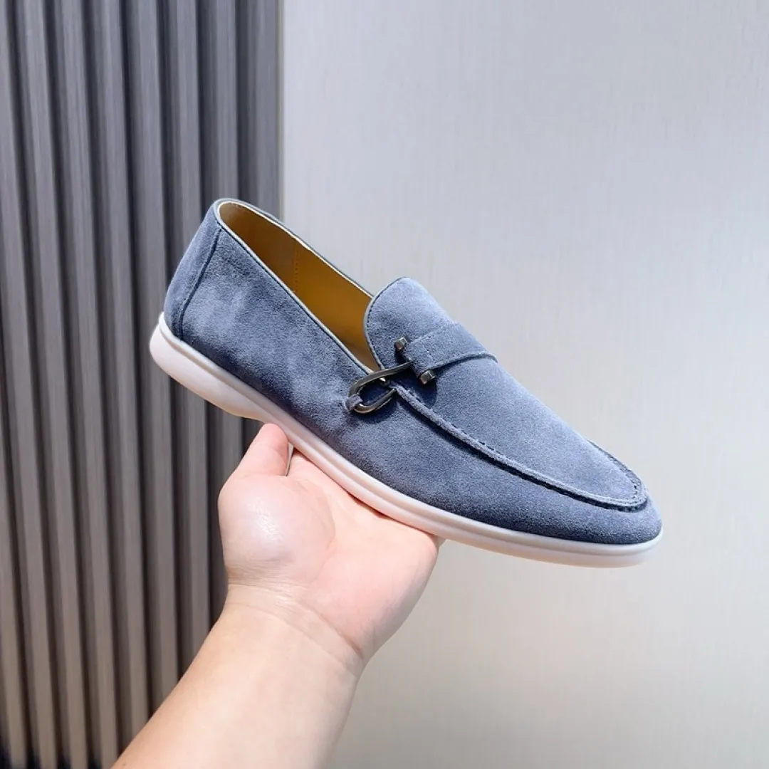 Men's Men's Shoes💰Men's Shoes💰440💰[loro piana] Couple's Style - The new moccasins are made of water-repellent treated suede uppers with rubber soles, a classic. The complex craftsmanship and meticulous structure make the shoes light and soft, allowing you to walk comfortably and freely. Perfect for wearing at the beach or out in the water during the summer. Women’s size: 35-40 Men’s size: 38-45